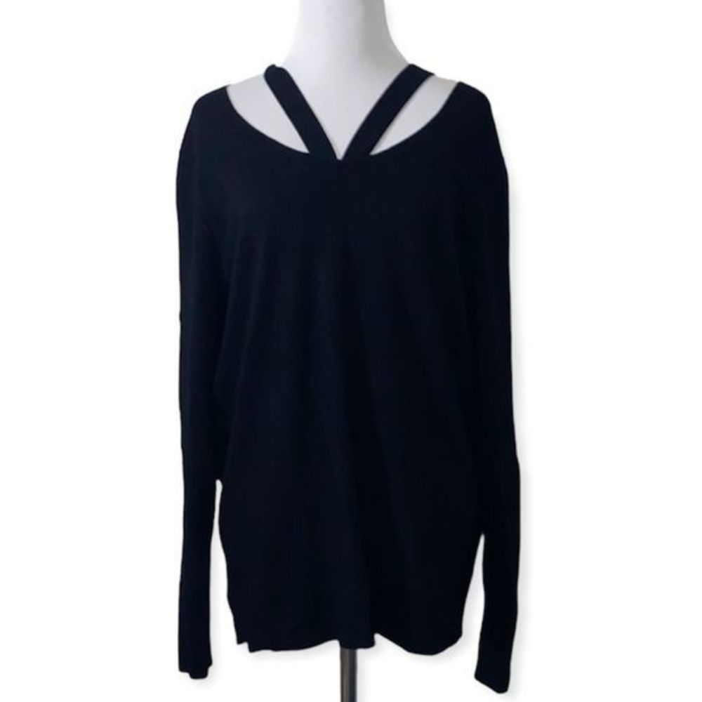 Lane Bryant black v neck sweater womens size 18/20